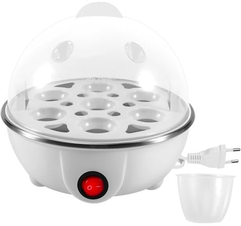 Pesfehhy Hervidor EléCtrico para Huevos Hervidos, Hervidor, Calentador RáPido, Acero Inoxidable, Olla Al Vapor, Herramienta para Cocinar, Enchufe de la UE