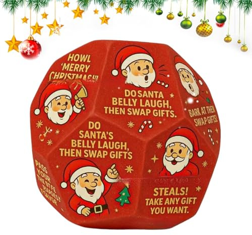laxreheye Lustige Spielwürfel für Partys, Geschenke für Weihnachtssocken, Würfel, Austauschwürfel, lustige Geschenke für Weihnachtsfeiern, Frauen, Mädchen, Erwachsene, Nächte