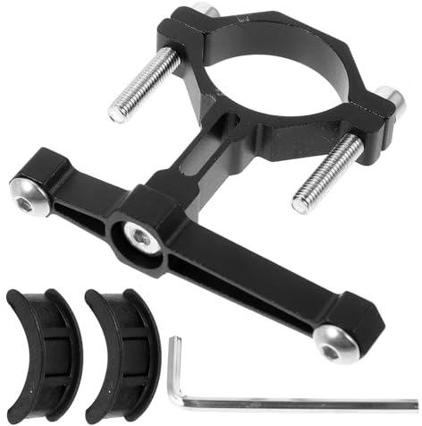 GLEAVI Adaptateur Porte-Bidon en Aluminium Double Vis, Support Ajustable Compatible Tige de Selle et Guidon, Fixation Stable pour Accessoires Moto, pour Cyclisme Tout-Terrain