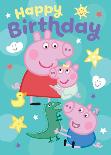 Geburtstagskarte mit Peppa Wutz und George