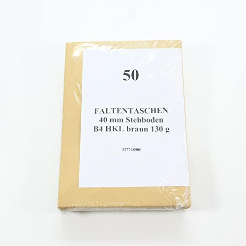 50 Faltentaschen Versandtaschen DIN B4 mit 4cm Falte