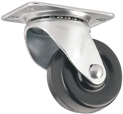 SOFTTOUCH Heavy Duty Rubber Caster Wheel with Swiveling Top Plate - 2-Inch - 125 lb. Load Capacity