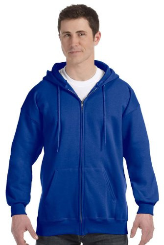 Hanes Men's Full Zip Ultimate Heavyweight Hoodie, Deep Royal, XX-Large