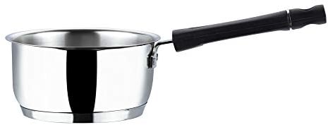 Vinod Tivoli Stainless Steel Saucepan Without Lid 1.1L - 14cm Diameter | Gas & Induction Friendly | SAS Bottom with Aluminium Core | Rust-Resistant, Durable| Ideal for Tea, Milk, Water, Soup & Sauces