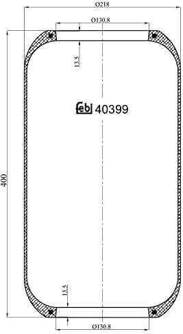 febi bilstein 40399 Luftfederbalg ohne Kolben, 1 Stück