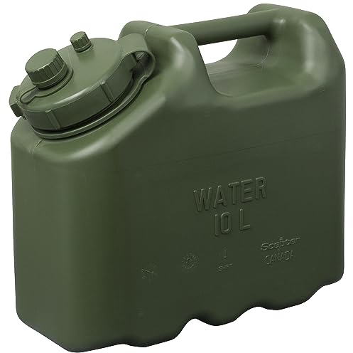 Scepter 2.5 Gallon True Military BPA Free Water Container, Food Grade Water Jug for Camping and Emergency Storage, Green