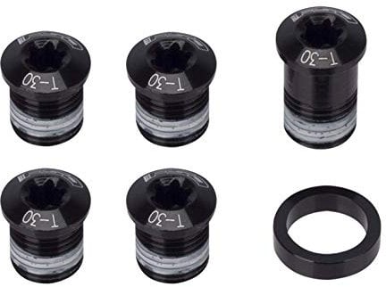 FSA unisex k-force ABS Chainring Bolt kit, nero