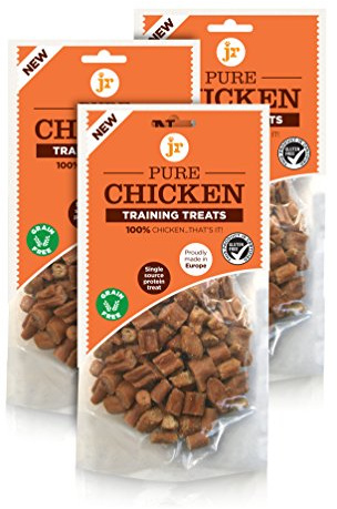 JR's 100% Pure dried fresh meat Chicken Training Treats for dogs (3 x 85g)