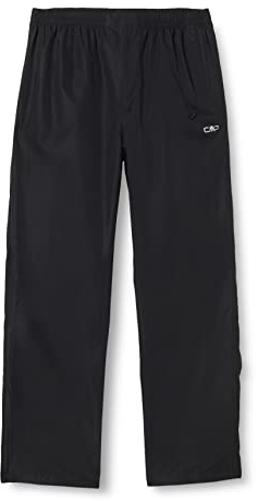 CMP - Regenfeste Damenhose mit durchgehenden seitlichen Reißverschlüssen, Schwarz, M