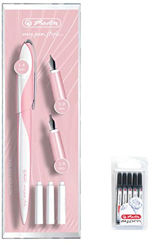 Herlitz Nicewriter Set My.Pen Style (rosa + 5 Patronen extra)