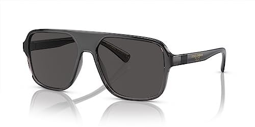 Dolce & Gabbana Herren 0DG6134 Sonnenbrille, TRANSPARENT Grey/Black, 57