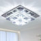 CXGLEAMING Kristall Kronleuchter LED Deckenleuchte Wohnzimmer Deckenlampe Schlafzimmer Kronleuchter Moderner Kronleuchter Kristall Pendelleuchte Quadrat Hängelampe Esstisch Badezimmer Lampe Decke