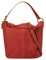 Cluty Umhängetasche Echt Leder Damen | Made in Italy, Vintage Schultertasche, Crossbody Bag, Handtasche aus Rindleder rot | 020895