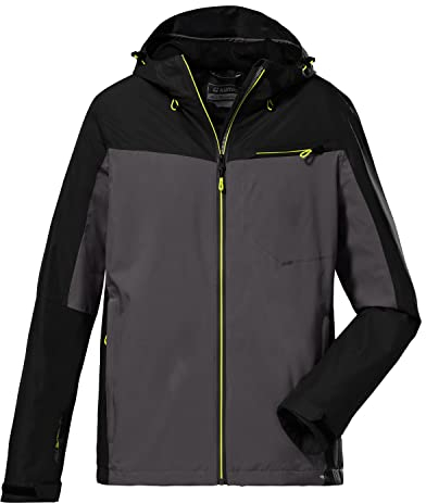 killtec Herren Funktionsjacke/Outdoorjacke mit Kapuze, packbar KOS 6 MN JCKT, anthrazit, L, 38266-000
