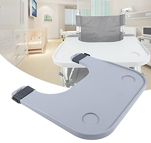 Plateau universel pour fauteuil roulant - Gris - Avec 2 porte-gobelets - Pour la nourriture, la lecture et le repos
