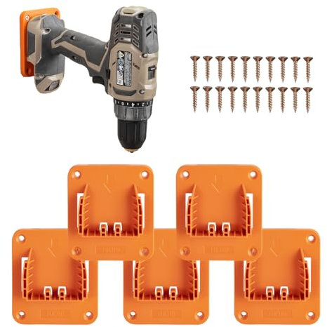 Crtbelfy Lot de 5 supports à outils compatibles avec Ridgid 18 V pour perceuse à outils électriques