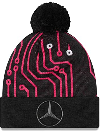 New Era - Mercedes Esports Allover Print Cuff Knit Bobble Beanie