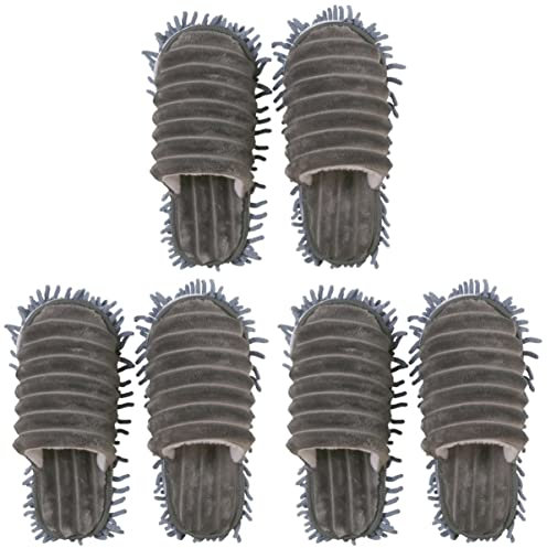 Cabilock 3 Pares Zapatos De Plumero Pantuflas De Microfibra Limpieza De Pisos Zapatilla De Fregona De Limpieza Fregona Calcetines Zapatilla De Microfibra Zapatillas Perder Desmontable