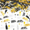 DPKOW Schwarz Gold Konfetti Streudeko Silvester Deko 2026, Frohes Neues Jahr Konfetti für Silvester Tischdekoration, Silvester Partyzubehör für Neujahr Partygeschenke Happy New Year Dekorationen