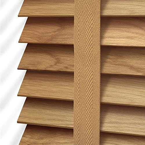 LLPEIJIE026 Tenda Veneziana in Legno per Interni,Tapparella Veneziane con Coulisse,Oscuranti/Isolamento Termico Tenda Veneziana in Vero Legno,per Finestra Home Office,Personalizzabile (W140cmxH120cm)