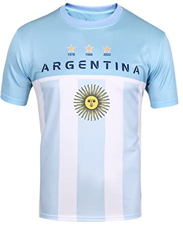 SINLEISI Fan Soccer Jersey for 2026 World Cup Fan Soccer Jersey - Argentina, Brazil, Mexico & USA, Argentina, L