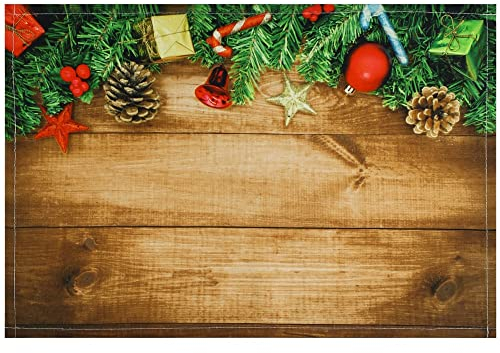 matches21 Stoff Tischset als abwaschbares Platzdeckchen - Platzset in 45 * 30 cm mit Weihnachten Tannenzapfen - Waschbare Textil Esstisch Unterlage als Tischdeko auch für Wohnzimmer