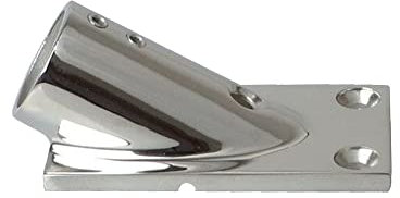 Stainless Steel Heavy Duty Boat Hand Rail Fitting, 30 Degree Boat Rail Handrail Fittings Components Rectangular Railing Fitting