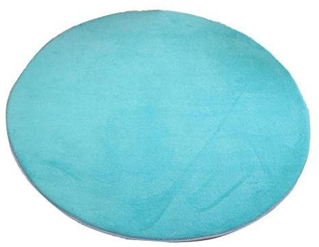 misppro Kinder Indoor Schloss Zelt Runde Teppich Boden Aktivität Plüsch Kissen Blau 100 cm