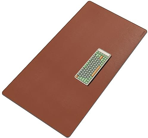 CENNBIE Schreibtischunterlage Leder, 120 x 70cm Schreibunterlage, Erweitertes Großes Mauspad, Wasserdichtes Rutschfestes Tischunterlage, Büro und Zuhause schreibtischunterlage filz (Braun)…