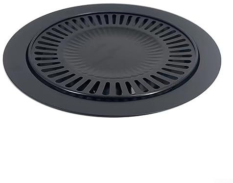 DAZZLEEX Plaque de cuisson d'extérieur coréenne, plaque de barbecue, poêle à gaz, accessoire de barbecue 32 x 32 cm