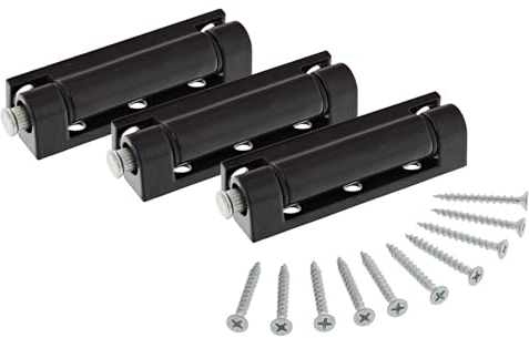 ToniTec Fensterband braun Kunststoff Fenster-Scharnier 75 x 20 x 14 mm 3 Stück Aufschraubband für Fenster oder Türen inkl. Schrauben zur Montage