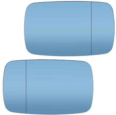 CHROX For BMW 3 5 Series E39 E46 320i 330i 325 525i 1997-2005, Door Side Wing Mirror Glass Blue Rear View Rearview Stick On With Glue