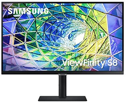 Samsung S80UA 27-Inch ViewFinity 4K UHD (3840x2160) Computer Monitor, HDMI, USB Hub with USB-C, HDR10 (1 Billion Colors), Built-in Speakers, Height Adjustable Stand (LS27A80DUNNXZA)