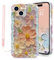 Micoden for iPhone 13 Case Oil Retro Floral Print Curly Wave Silicone Case Aesthetic Fashion Flower Girls Women Phone Case with Strap for iPhone 13 Light Purple