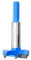 Broca Forstner de 50 mm, sierra perforadora de vástago hexagonal para carpintería, bisagra de ala plana azul, brocas de perforación para madera, herramientas de abridor de taladro