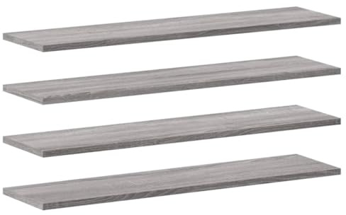 vidaXL Wandregale 4 STK. Grau Sonoma 80x20x1,5 cm Holzwerkstoff