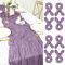 8 Stück Seihtuch Tischläufer Lila, 55x300 cm Lila Käsetuch Tischläufer Waschbares Gaze-Stoff Boho Cheesecloth Tischläufer Hochzeit Tischdecke für Hochzeit Geburtstags Brautparty Tischdekoration