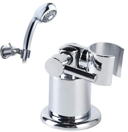 Fonyiunce Support Pommeau de Douche en Acier Inoxydablel,Douchette Orientable 180°Support de Douche Réglable,Rotatif Support Pommeau de Douche Reglable,pour Salles de Bains et Toilettes(Argent)
