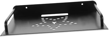 CIYODO Wandhalterung für Router und DVD Player aus Aluminiumlegierung Schwarz mit Schutzring zur Aufbewahrung und Ordnung an Wand