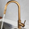 BiaoTeng Kitchen Sink Mixer Tap with Pull Out Spray Retro Single Hole Hot and Cold 360 Kitchen Sink Mixer Taps Pull Out Spout Spray Antique