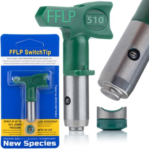 Rosfix Sprühdüse FFLP 510 - Niederdruck, 345 Bar, 50°, 25 cm | Für Lasuren, Lacke, Öle | Hohe Präzision | Zubehör für Lackierpistole