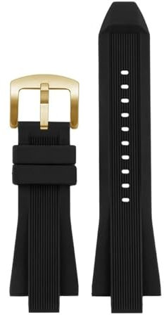 DKWOIS Silikon-Uhrenarmband kompatibel mit Michael Kors Armband Mk 8184 8729 9020 MK8152 MK9020 9026 8296 8445 Herrenarmband 29 x 13 mm Orange Blau(Black-gold buckle)