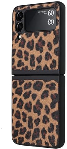 Coque Compatible avec Samsung Galaxy Z Flip 3 5G Léopard