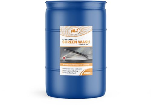 FILO Apple Screenwash Barrel 200 Litre For Cars, Windscreen Washer Fluid Concentrate & Effective to -4°C Winter, Rain Repellent & Windscreen Cleaner, Prevent Freezing.