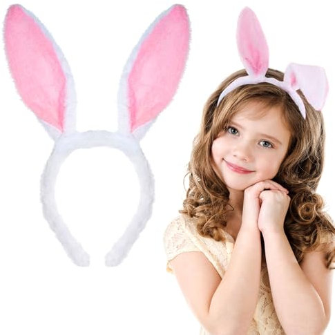 LunarCharm Kaninchen Ohren Stirnband Plüsch Hase Hasenohren Haarreif für Kinder Weihnachten Osterhasen Hüte Kostüm Zubehör Bunny Ear Haarband Haarbänder Karneval Party