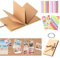 Catelves Fotoalbum zum Selbstgestalten, Fotobuch zum Einkleben, DIY Fotoalbum Scrapbook Bastelpapier als Abschluss, Geburtstags, Valentinstag, Gästebuch Hochzeit Geschenk(Braun, 34 Seiten, 21x15cm)