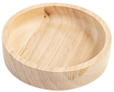 One Piece Waterproof Wood Hamster Bowl Washable Pet Wooden Hamster Bowl Reusable Natural Guinea Pig Food Bowl for Small Pets