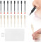 Lot de 16 Tondeuses à Poils de Nez 2 en 1, Coupe-Poils Nasaux Manuels Rasoirs à Poils de Nez avec Brosse de Nettoyage Nettoyeur de Poils de Nez pour Femmes et Hommes (Blanc, Noir)