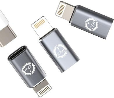 27W USB C Femelle vers Lightning Mâle Chargeur Adaptateur(Lot de 3) pour iPhone 14 Pro Max pour Apple Prise pour iPad Type C Cable Connecteur Photo Transfert Fichiers Appareil Câble Adapter Téléphone
