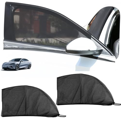 2 Confezioni di Zanzariera per Auto Finestrino Tendine Parasole Per Finestrino Laterale Dell Auto Zanzariera Auto Protezione Solare per Finestrini Laterali Auto per Berline SUV(Nero)